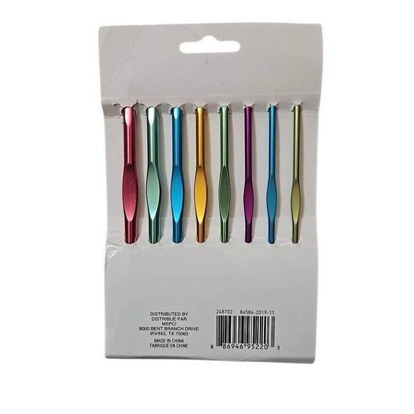 Loops & Threads Anodized Aluminum Crochet Hook 8 Piece Set - Picture 2 of 3